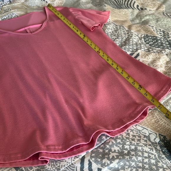 Micoson Pink Flutter Sleeve Knit Top - Picture 8 of 11